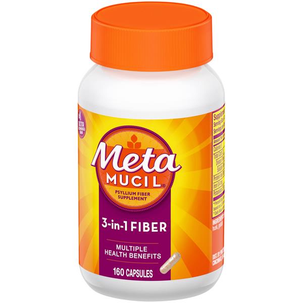 Metamucil 3 In 1 MultiHealth Psyllium Fiber Capsules HyVee Aisles