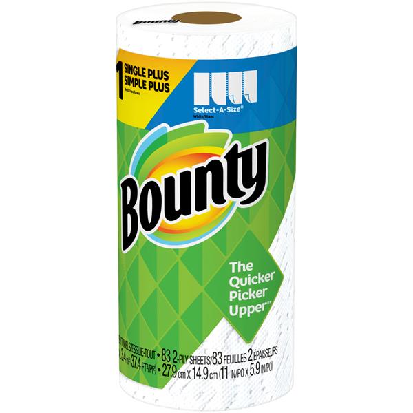 Bounty Select-A-Size Single Plus Paper Towels, White | Hy-Vee Aisles ...