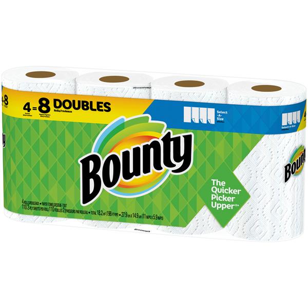 Bounty Select-A-Size Paper Towels, White, Double Rolls | Hy-Vee Aisles ...