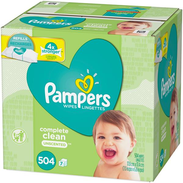 Pampers Complete Clean Unscented Baby Wipes 7Pk HyVee