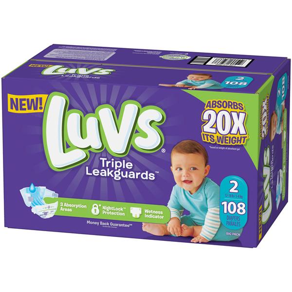 luvs ultra leakguards diapers size 2