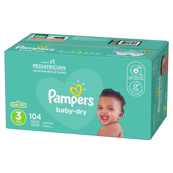 pampers baby dry large size diapers