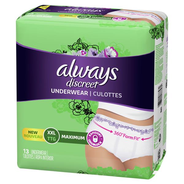 Always Discreet Incontinence Underwear For Women Maximum Xxl Hy