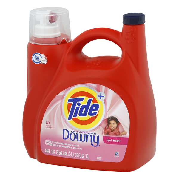 Tide April Fresh Liquid Detergent Plus a Touch of Downy 72 Loads