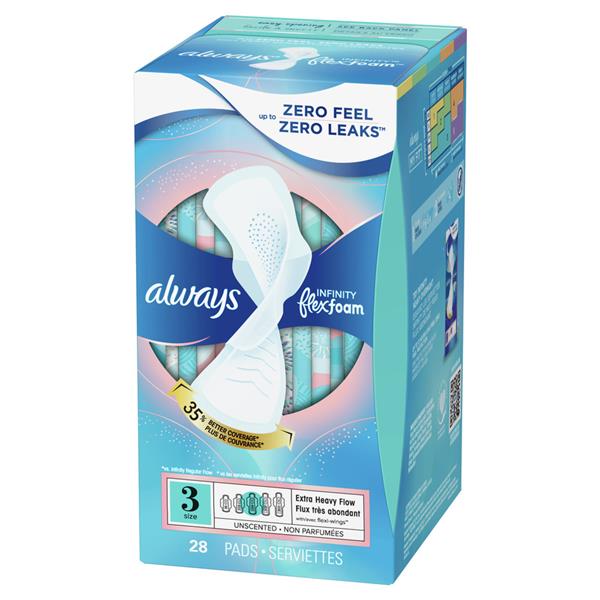 Always Infinity Size 3 Extra Heavy Flow with Wings | Hy-Vee Aisles ...