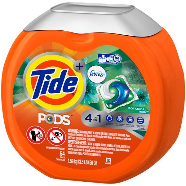 Tide + PODS Febreze 4 N 1 Botanical Rain 54 CT | Hy-Vee Aisles Online ...