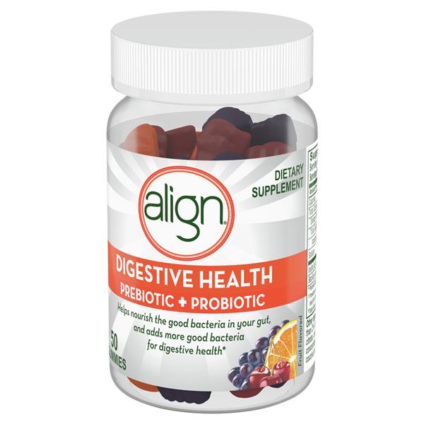 Align Digestive Health Prebiotic + Probiotic Supplement Gummies in ...