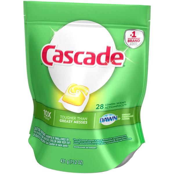 Cascade ActionPacs Dishwasher Detergent, Lemon Scent HyVee Aisles