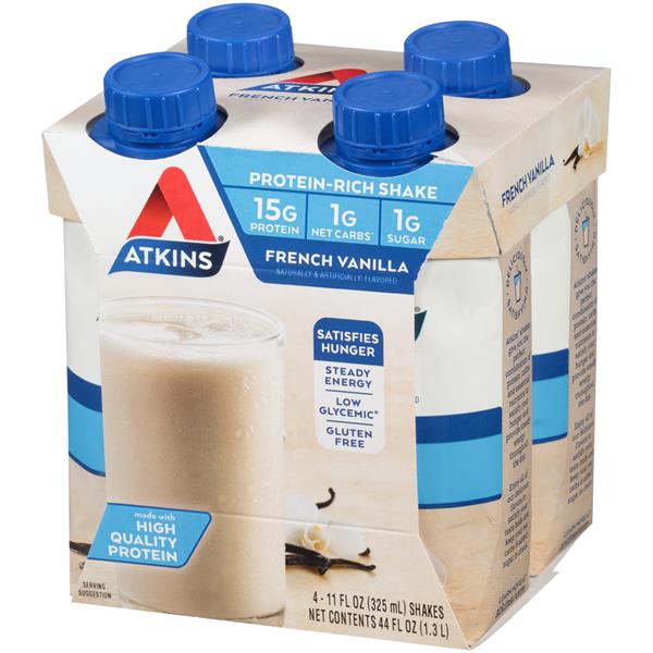 Atkins French Vanilla Shakes 4Pk HyVee Aisles Online Grocery Shopping