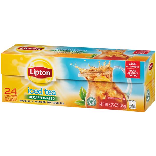 Lipton Decaffeinated Family Size Iced Tea Bags 24 Count | Hy-Vee Aisles