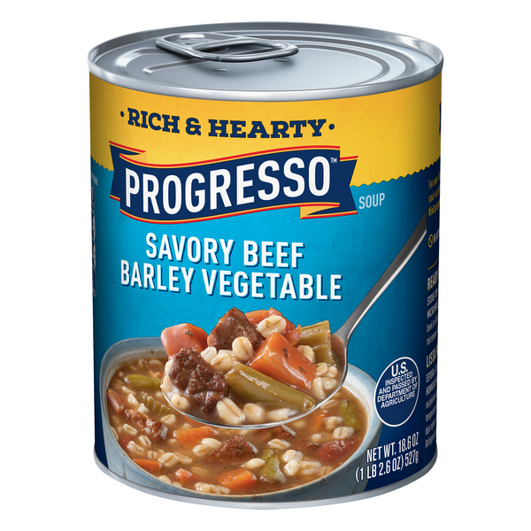 Progresso Rich And Hearty Savory Beef Barley Vegetable Soup Hy Vee Aisles Online Grocery Shopping 2003