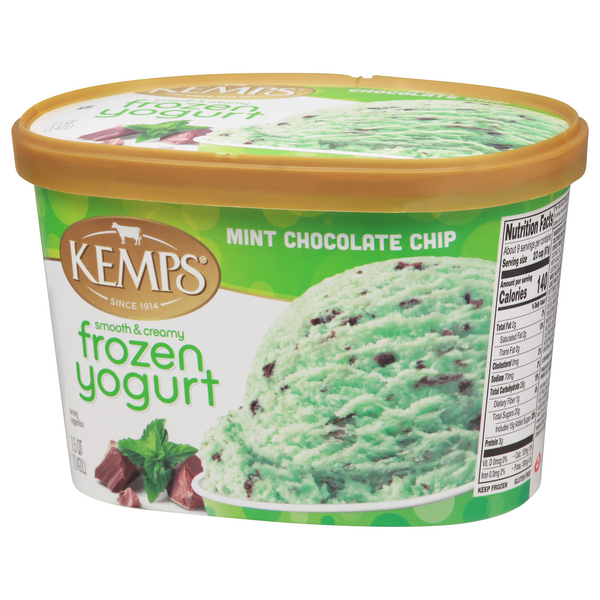 Kemps Low Fat Mint Chocolate Chip Frozen Yogurt | Hy-Vee Aisles