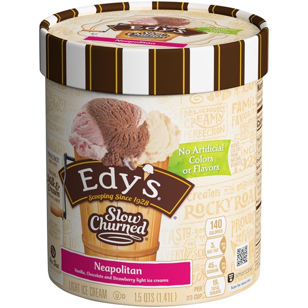 Edys Slow Churned Neapolitan Light Ice Cream Hy Vee Aisles Online