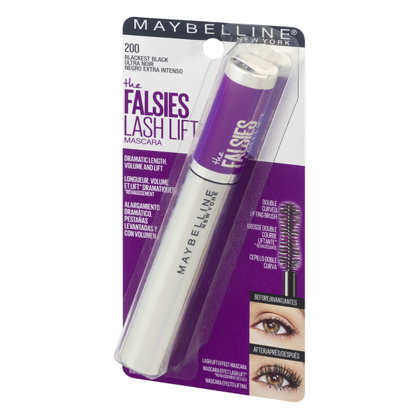 Maybelline The Falsies Lash Lift Washable Mascara, Blackest Black | Hy ...