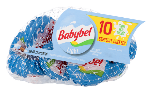 Babybel Semisoft Cheese, Light, Mini
