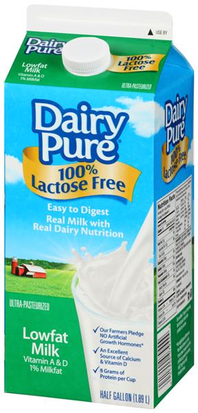 DairyPure 1% Lowfat Milk - Half Gallon 