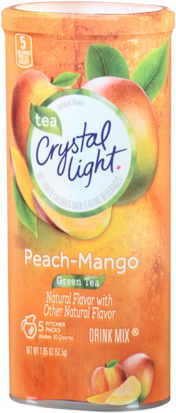 Crystal Light Peach-Mango Green Tea Drink Mix Pitcher Packs 5Ct | Hy ...