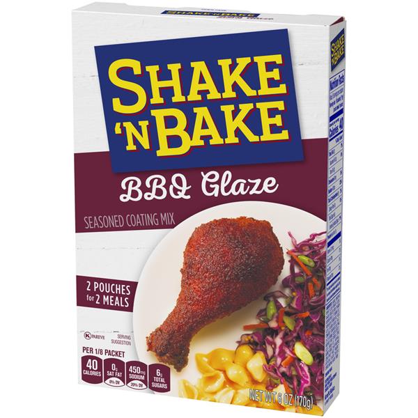 Kraft Shake 'n Bake BBQ Glaze Seasoned Coating Mix 2 Pouches | Hy-Vee ...