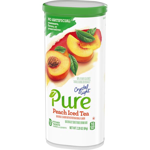 Crystal Light Pure Peach Iced Tea Pitcher Packs 5 CT HyVee Aisles