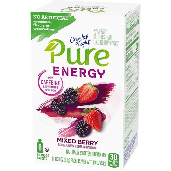 Crystal Light Pure Energy OntheGo Mixed Berry, 60.31 oz Packets Hy