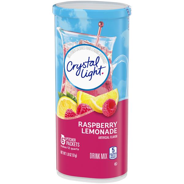 Crystal Light Raspberry Lemonade Drink Mix Pitcher Packs 6 Ct | Hy-Vee ...