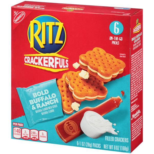 Nabisco Ritz Crackerfuls Bold Buffalo & Ranch 6-1oz. Packs | Hy-Vee ...