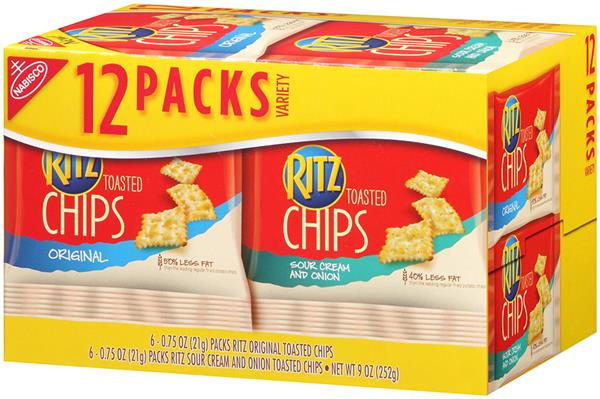 Mini Ritz Toasted Chips Nabisco Ritz Toasted Chips, Mini, Variety Pack, 12Packs | Hy-Vee Aisles ...