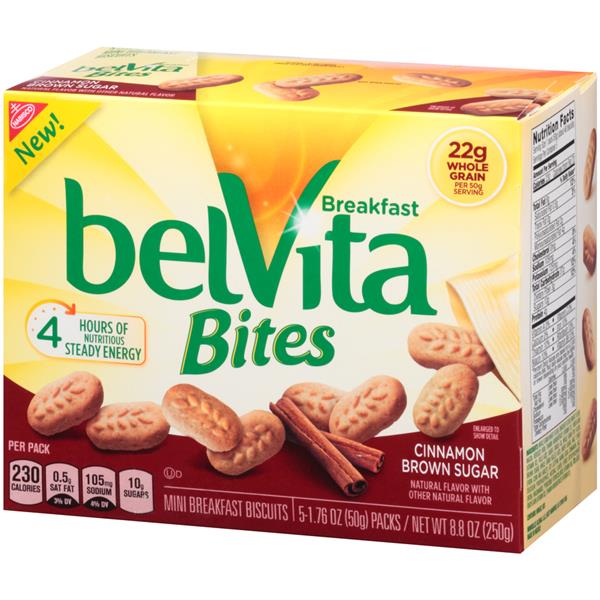 Belvita Bites Cinnamon Brown Sugar Mini Breakfast Biscuits 51.76 Oz