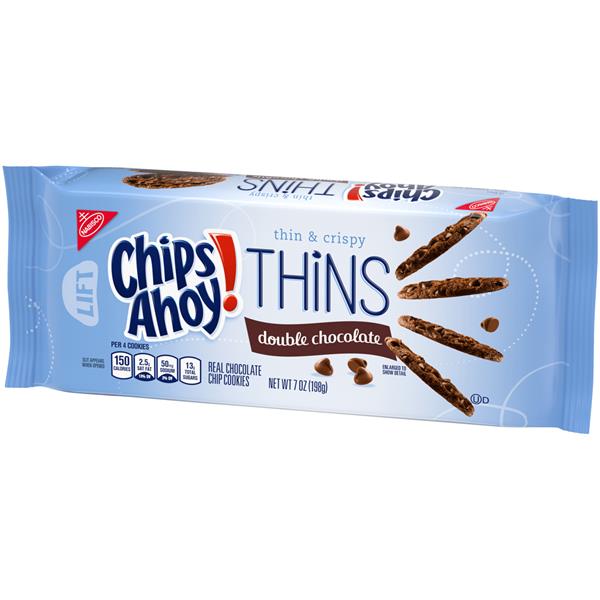 Nabisco Chips Ahoy! Thins Double Chocolate Chocolate Chip Cookies Hy