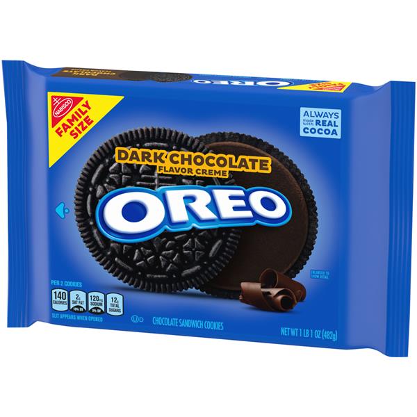 Nabisco Oreo Dark Chocolate Sandwich Cookies Family Size | Hy-Vee ...