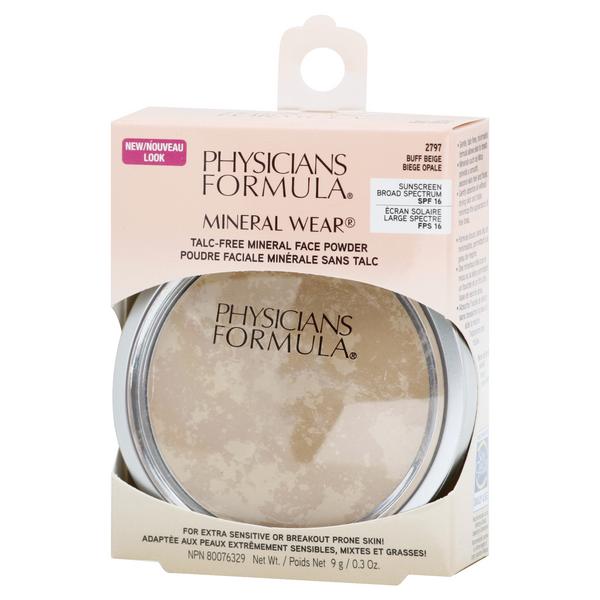 Physicians Formula Mineral Wear Mineral Face Powder SPF 16, Buff Beige ...