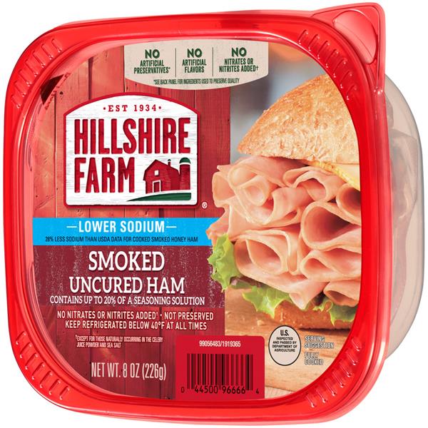 Hillshire Farm Deli Select Smoked Ham with Natural Juices Lower Sodium