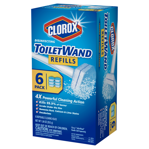 Clorox Disinfecting Toilet Wand Refills  Box of 6 