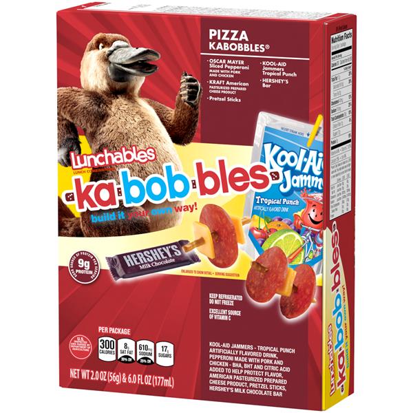 Lunchables Pizza Kabobbles Lunch Combination with Kool-Aid Jammers ...