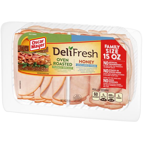 Oscar Mayer Deli Fresh Combo Oven Roasted Turkey Breast/Honey Ham | Hy ...