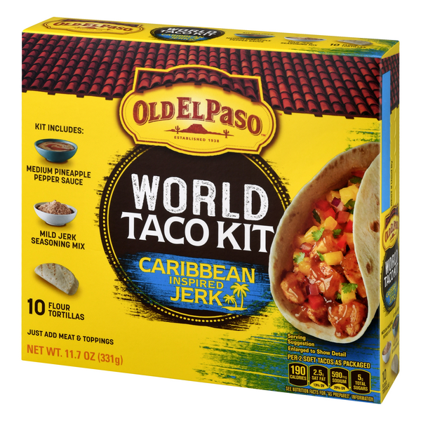 Old El Paso World Taco Kit Caribbean Inspired Jerk 10ct Hy Vee Aisles Online Grocery Shopping