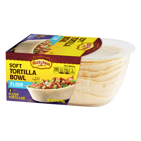 Old El Paso Soft Flour Tortilla Bowl 8Ct | Hy-Vee Aisles Online Grocery ...