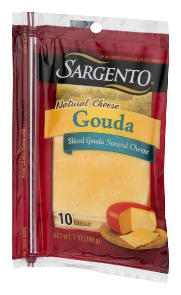 Sargento Natural Gouda Cheese Slices 10Ct | Hy-Vee Aisles Online ...