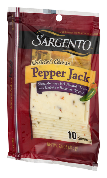 Sargento Natural Sliced Monterey Pepper Jack Cheese 10Ct | Hy-Vee ...