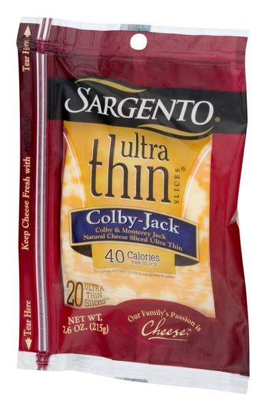 Sargento Ultra Thin Slices Colby-jack Cheese 20ct 