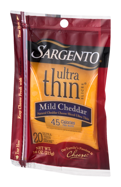 Sargento Ultra Thin Slices Mild Cheddar Cheese 20Ct | Hy-Vee Aisles ...