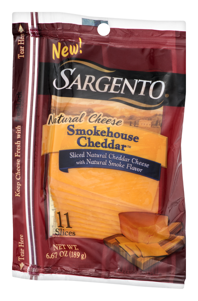 Sargento Smokehouse Cheddar Natural Cheese Slices 11 Ct | Hy-Vee Aisles ...