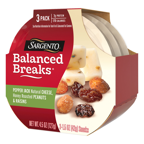 Sargento Balanced Breaks Pepper Jack Natural Cheese, Honey Roasted ...