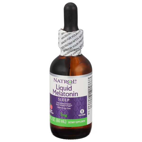 Natrol Liquid Melatonin, 1mg, Berry