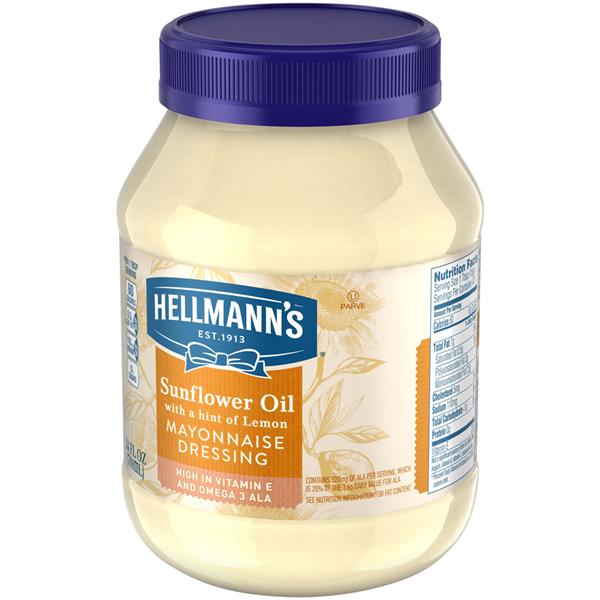Hellmann's Sunflower Oil with a hint of Lemon Mayonnaise Dressing Hy