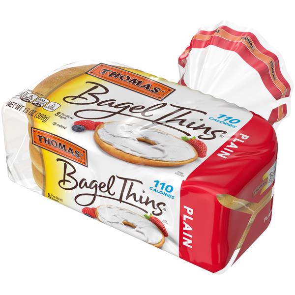 Thomas' Bagel Thins Plain - 8 CT | Hy-Vee Aisles Online Grocery Shopping