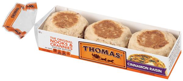 Thomas English Muffin Cinnamon Raisin 6 CT Hy Vee Aisles Online   0048121138060 CR Version Type Large 