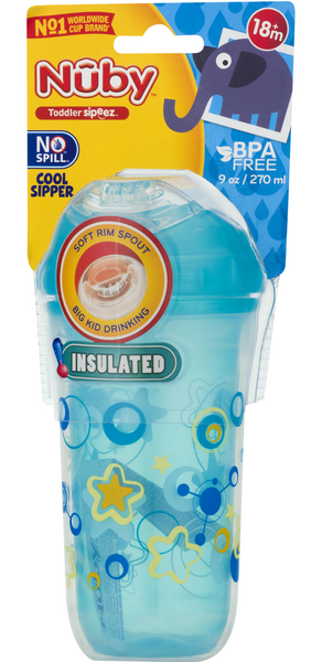 Nuby Cool Sipper, Insulated, Toddler, 18+ Months
