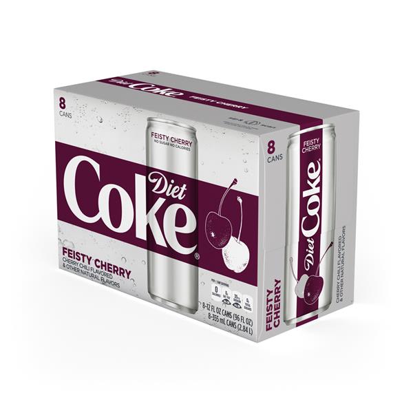 Diet Coke Feisty Cherry Cola 8pk Hy Vee Aisles Online Grocery Shopping