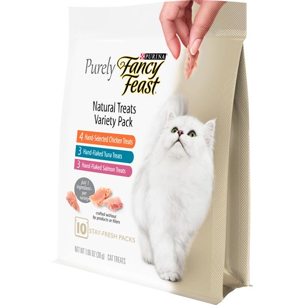 Purina Fancy Feast Purely Natural Treats Variety Pack Cat Treats 10Pk ...